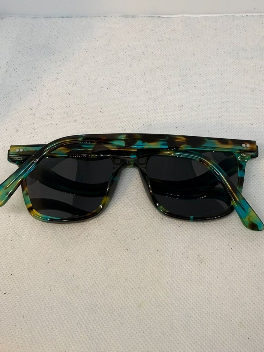 Carfia CA5354 Blue Green Tortoise Rectangular Acetate Sunglasses Col.N04 - Picture 8 of 10